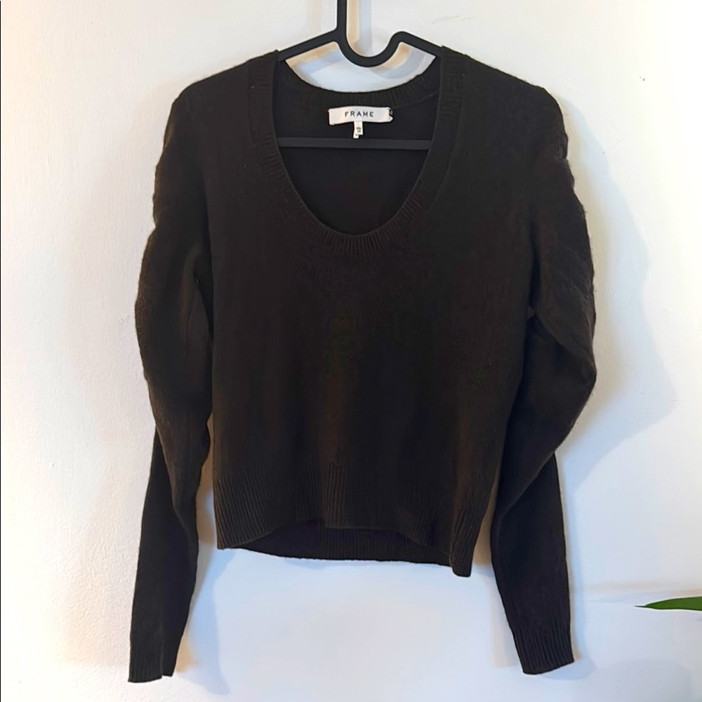 Frame Denim Charcoal Knit Top